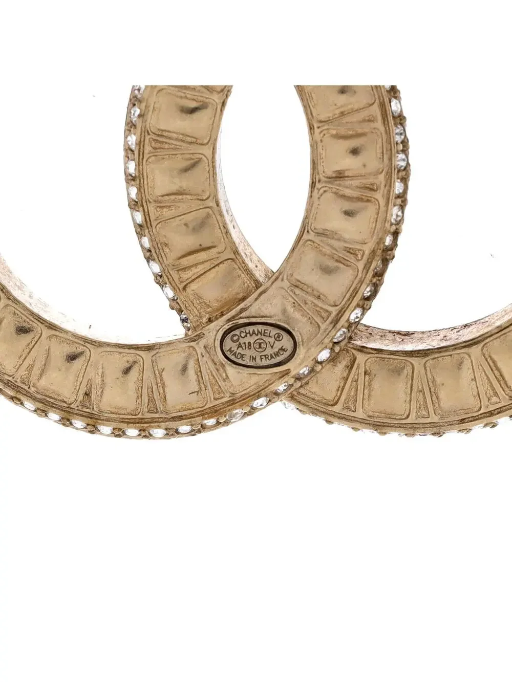Chanel Cc Brooch Metal With Crystals #235194C84B
